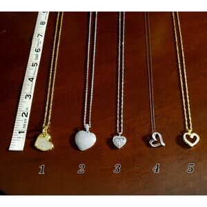 HEART NECKLACE - CHOOSE 1 - GIFT FOR VALENTINE'S DAY, BIRTHDAY, MOTHERS DAY NEW!
